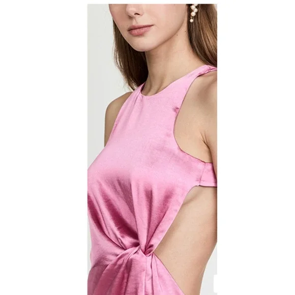 For Love And Lemons Tahlia Maxi Dress Pink NWT M - Picture 4 of 15